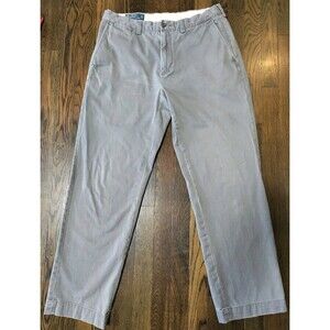 Vintage Polo Ralph Lauren Chino Khaki Pants Men's 34x32 Taupe 90s All Cotton Y2K